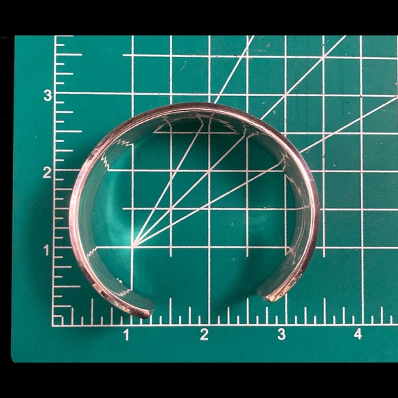 Vintage Signed Heavy Navajo Native American Twisted Rope Cuff Bracelet 7" - Picture 3 of 15